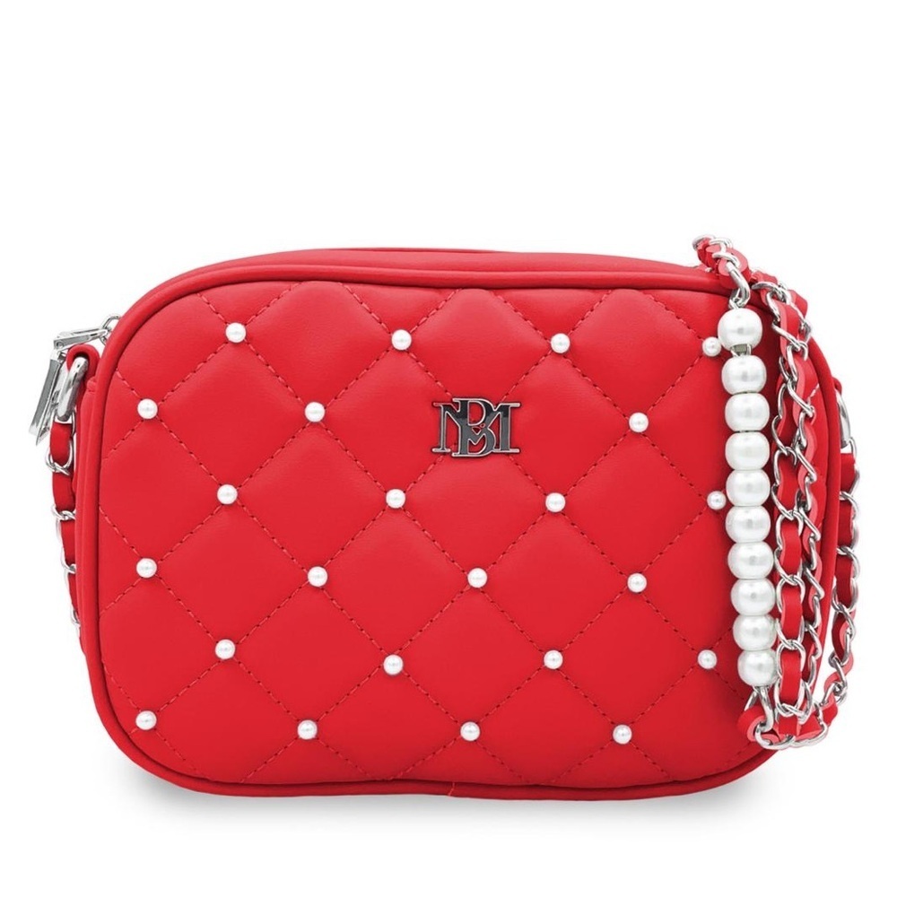 🌹NWT! Badgley Mischka Diamond Quilt Pearl Crossbody Bag